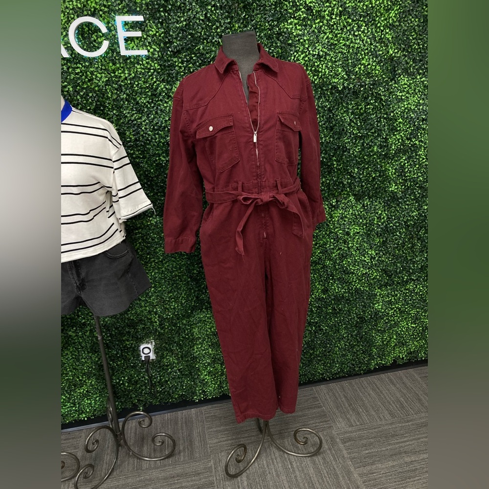 Future Collective Women's Burgundy Jumpsuit